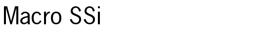 Macro SSi - Download Thousands of Free Fonts at FontZone.net