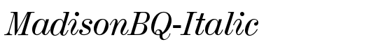 MadisonBQ-Italic - Download Thousands of Free Fonts at FontZone.net