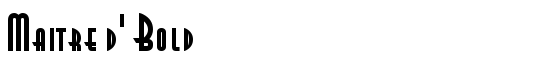 Maitre d' Bold - Download Thousands of Free Fonts at FontZone.net