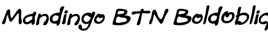 Mandingo BTN BoldOblique - Download Thousands of Free Fonts at FontZone.net