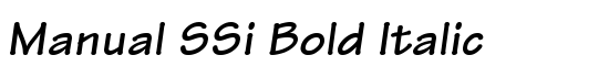 Manual SSi Bold Italic - Download Thousands of Free Fonts at FontZone.net