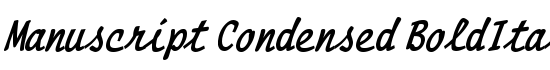Manuscript Condensed BoldItalic - Download Thousands of Free Fonts at FontZone.net