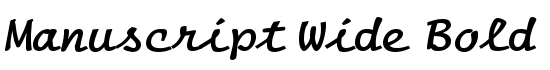 Manuscript Wide Bold - Download Thousands of Free Fonts at FontZone.net