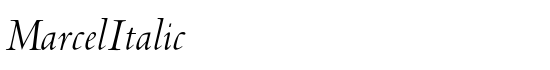 MarcelItalic - Download Thousands of Free Fonts at FontZone.net