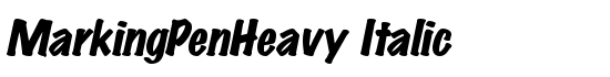 MarkingPenHeavy Italic - Download Thousands of Free Fonts at FontZone.net