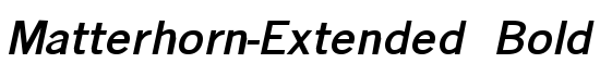 Matterhorn-Extended Bold Italic - Download Thousands of Free Fonts at FontZone.net