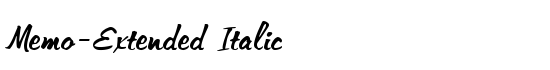 Memo-Extended Italic - Download Thousands of Free Fonts at FontZone.net