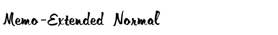 Memo-Extended Normal - Download Thousands of Free Fonts at FontZone.net