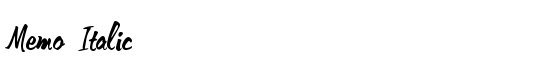 Memo Italic - Download Thousands of Free Fonts at FontZone.net