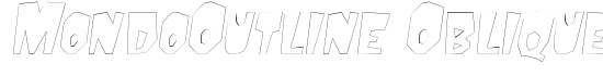 MondoOutline Oblique - Download Thousands of Free Fonts at FontZone.net