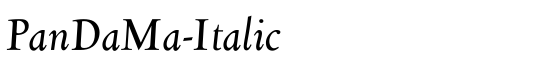 PanDaMa-Italic - Download Thousands of Free Fonts at FontZone.net