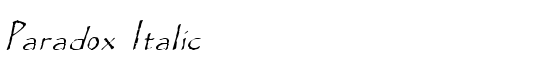 Paradox Italic - Download Thousands of Free Fonts at FontZone.net