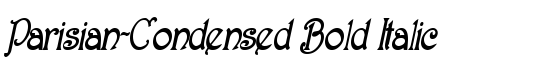 Parisian-Condensed Bold Italic - Download Thousands of Free Fonts at FontZone.net