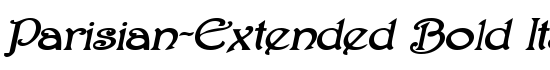 Parisian-Extended Bold Italic - Download Thousands of Free Fonts at FontZone.net