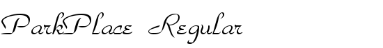 ParkPlace Regular - Download Thousands of Free Fonts at FontZone.net