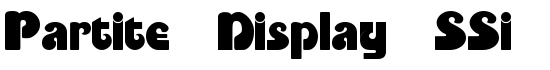 Partite Display SSi - Download Thousands of Free Fonts at FontZone.net