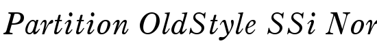 Partition OldStyle SSi Normal - Download Thousands of Free Fonts at FontZone.net