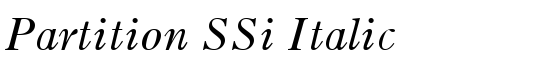 Partition SSi Italic - Download Thousands of Free Fonts at FontZone.net