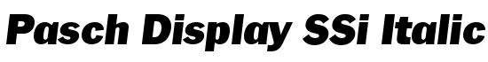 Pasch Display SSi Italic - Download Thousands of Free Fonts at FontZone.net