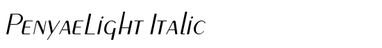 PenyaeLight Italic - Download Thousands of Free Fonts at FontZone.net