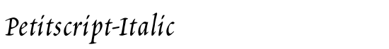 Petitscript-Italic - Download Thousands of Free Fonts at FontZone.net