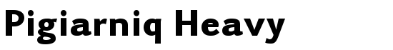 Pigiarniq Heavy - Download Thousands of Free Fonts at FontZone.net