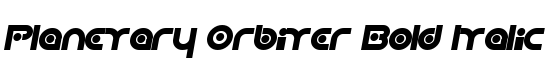 Planetary Orbiter Bold Italic - Download Thousands of Free Fonts at FontZone.net