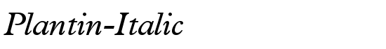Plantin Italic - Download Thousands of Free Fonts at FontZone.net