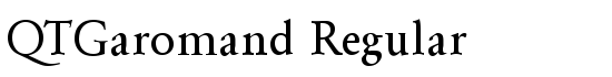 QTGaromand Regular - Download Thousands of Free Fonts at FontZone.net