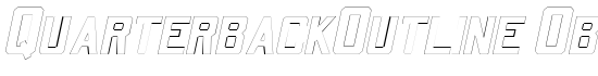 QuarterbackOutline Oblique - Download Thousands of Free Fonts at FontZone.net