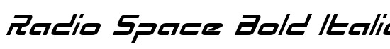Radio Space Bold Italic - Download Thousands of Free Fonts at FontZone.net