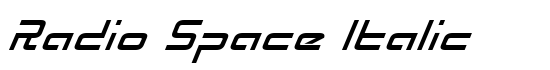 Radio Space Italic - Download Thousands of Free Fonts at FontZone.net