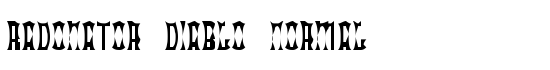 Radonator Diablo Normal - Download Thousands of Free Fonts at FontZone.net