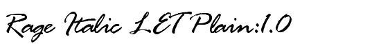 Rage Italic LET Plain:1.0 - Download Thousands of Free Fonts at FontZone.net