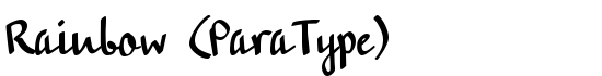 Rainbow (ParaType) - Download Thousands of Free Fonts at FontZone.net