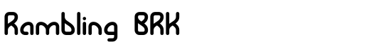 Rambling BRK - Download Thousands of Free Fonts at FontZone.net