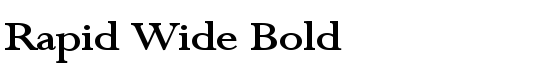 Rapid Wide Bold - Download Thousands of Free Fonts at FontZone.net