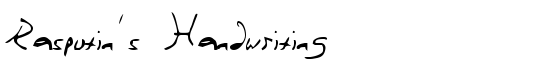 Rasputin's Handwriting - Download Thousands of Free Fonts at FontZone.net