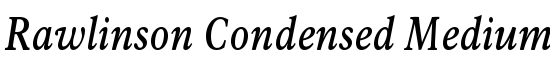 Rawlinson Condensed Medium Italic - Download Thousands of Free Fonts at FontZone.net