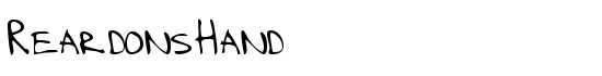 ReardonsHand - Download Thousands of Free Fonts at FontZone.net