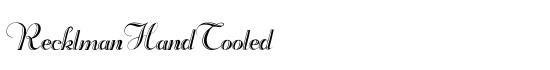 RecklmanHandTooled - Download Thousands of Free Fonts at FontZone.net