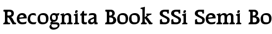 Recognita Book SSi Semi Bold - Download Thousands of Free Fonts at FontZone.net