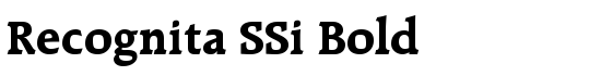 Recognita SSi Bold - Download Thousands of Free Fonts at FontZone.net