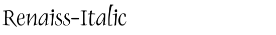 Renaiss-Italic - Download Thousands of Free Fonts at FontZone.net