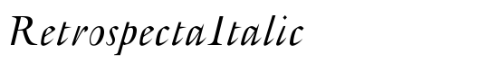 RetrospectaItalic - Download Thousands of Free Fonts at FontZone.net