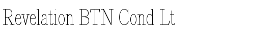 Revelation BTN Cond Lt - Download Thousands of Free Fonts at FontZone.net