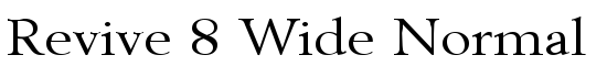 Revive 8 Wide Normal - Download Thousands of Free Fonts at FontZone.net