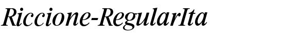 Riccione-RegularIta - Download Thousands of Free Fonts at FontZone.net