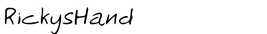 RickysHand - Download Thousands of Free Fonts at FontZone.net