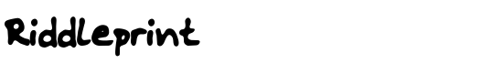Riddleprint - Download Thousands of Free Fonts at FontZone.net
